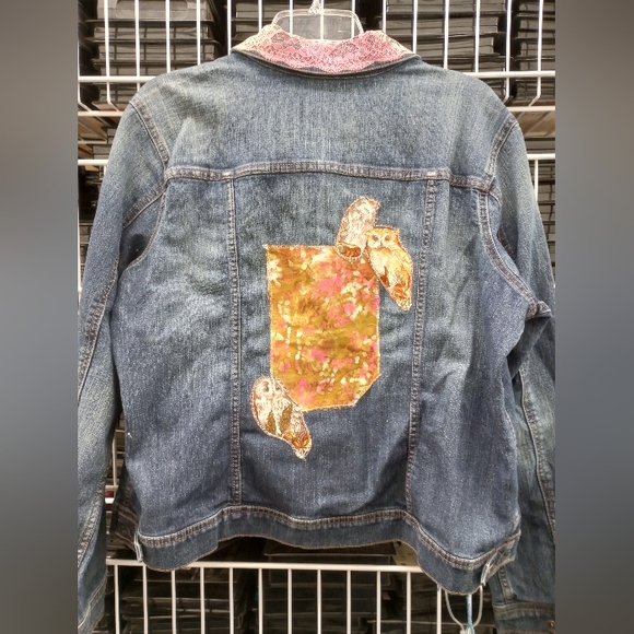 Owl embellished jean jacket - Picture 2 of 2